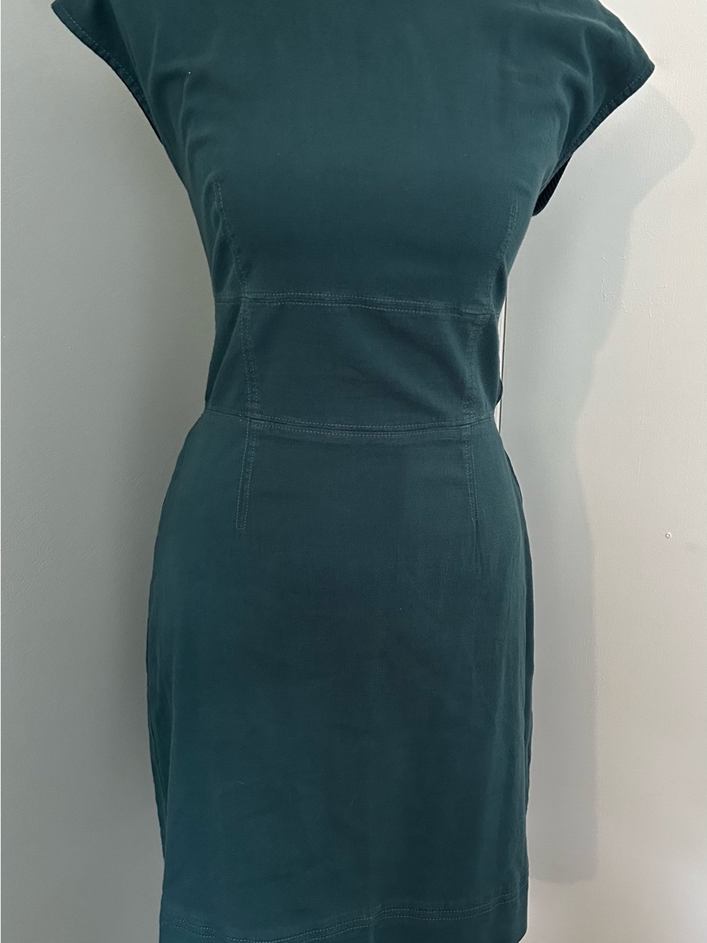 Anthropologie Teal Cap-Sleeve Dress